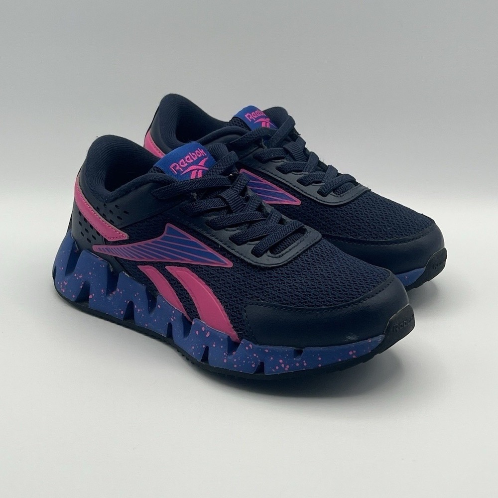 Reebok Zig Dynamica 2.0 ALT Purple & Pink Slip Ons -‎ Kids Toddler Size 12 USED